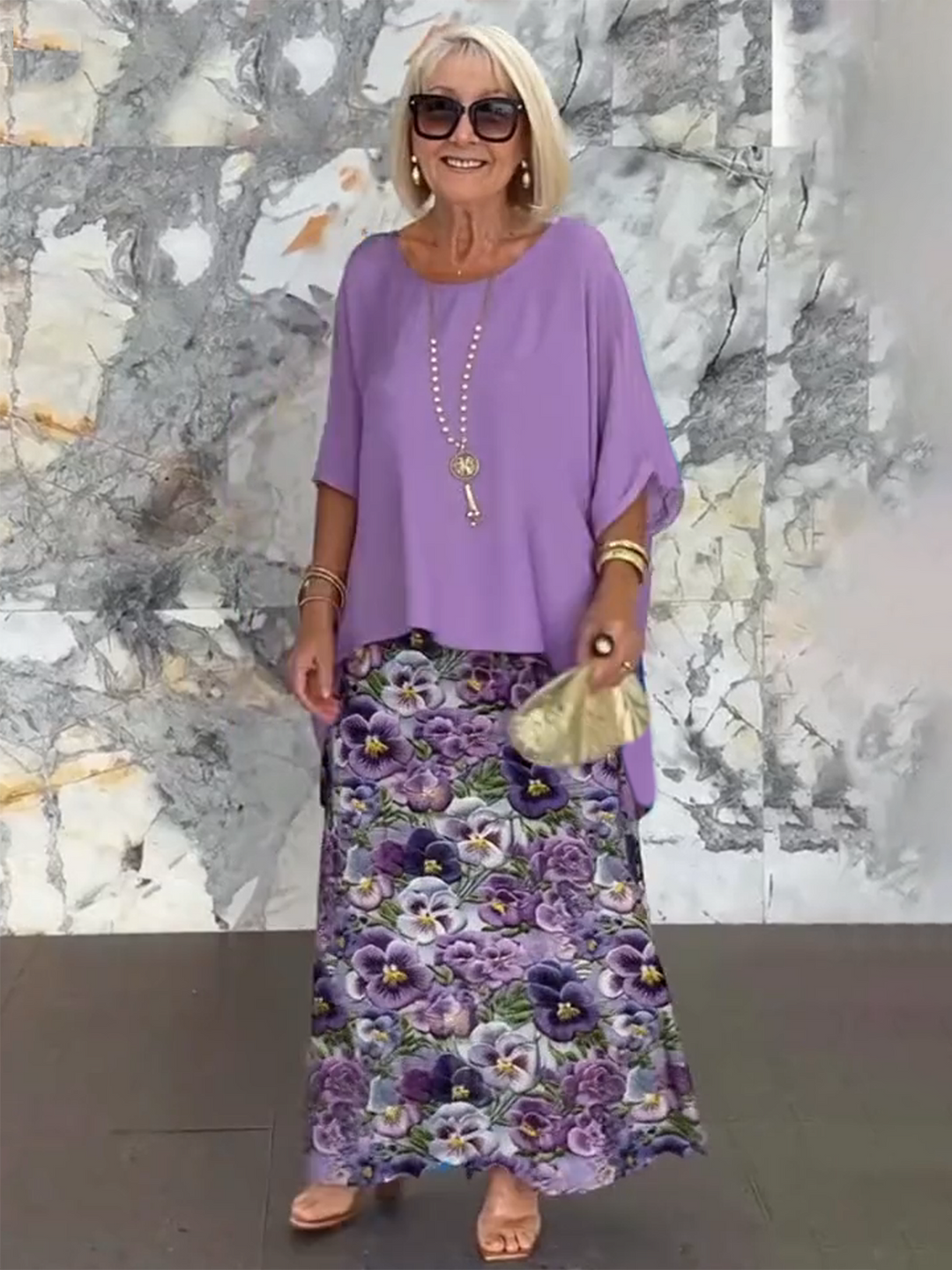 Fiona Gradient Clover Art Print Dress