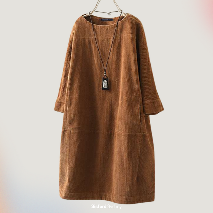Amy Relaxed Corduroy Midi Dress