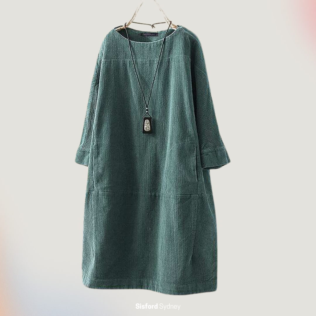 Amy Relaxed Corduroy Midi Dress