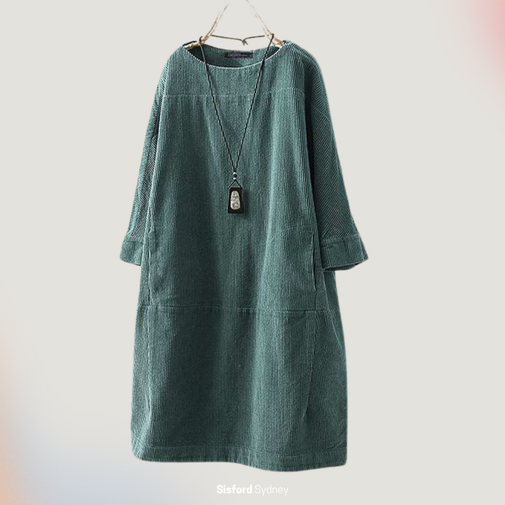 Amy Relaxed Corduroy Midi Dress
