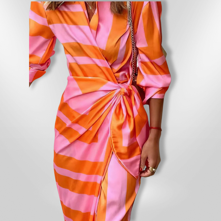 SOLANA Printed Wrap Dress