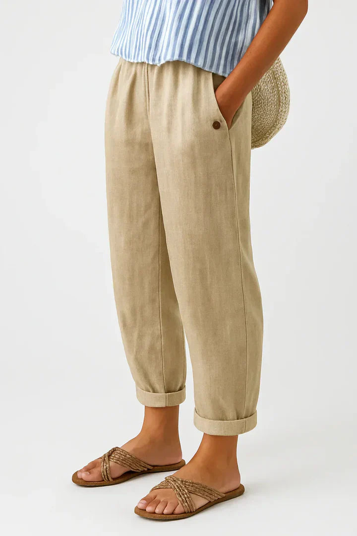 Romina™ - Timeless Linen-Cotton Trousers