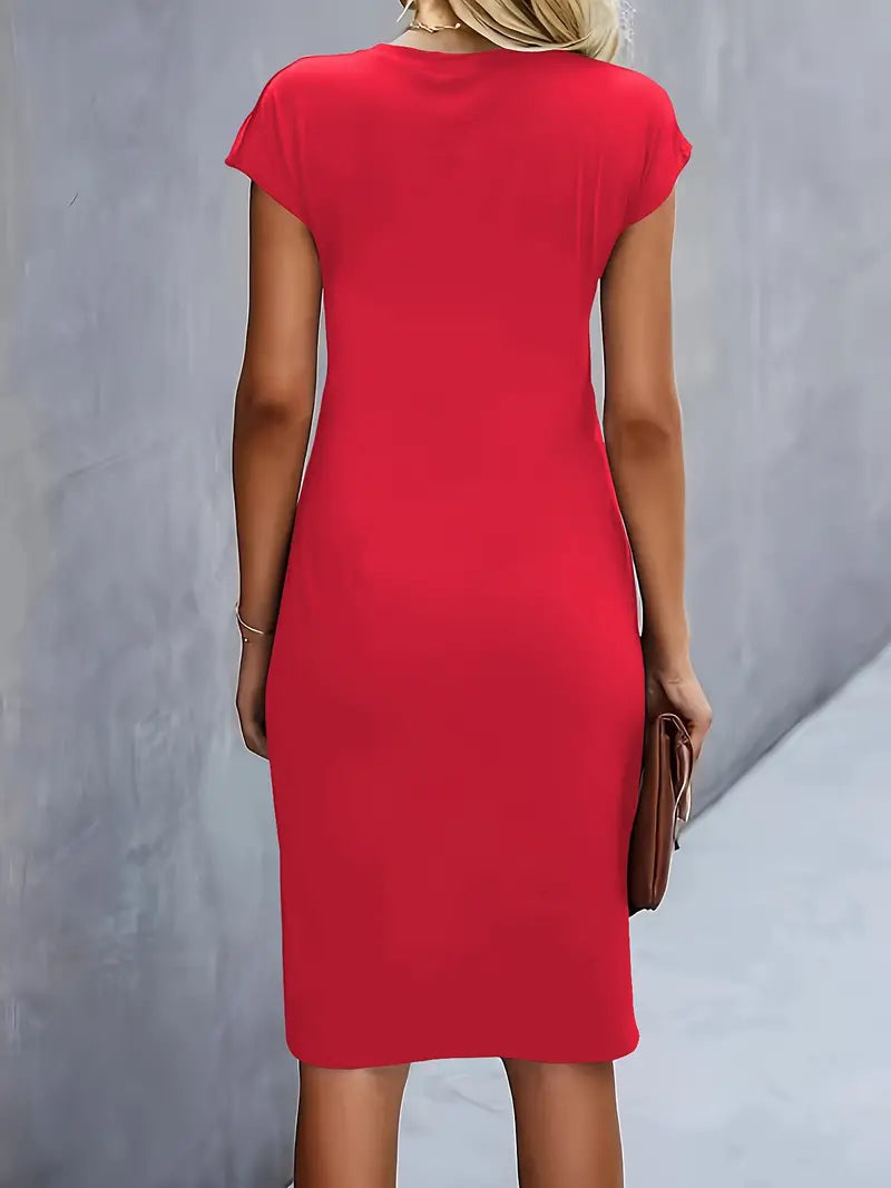 Adelina Stylish Round Neck Dress