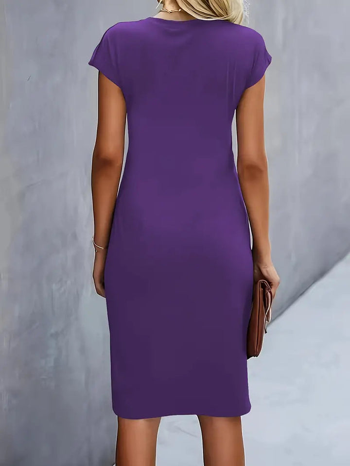 Adelina Stylish Round Neck Dress