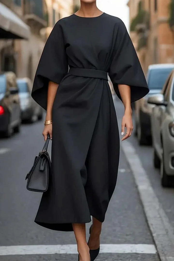 Clare Stylish Belted Maxi Dress
